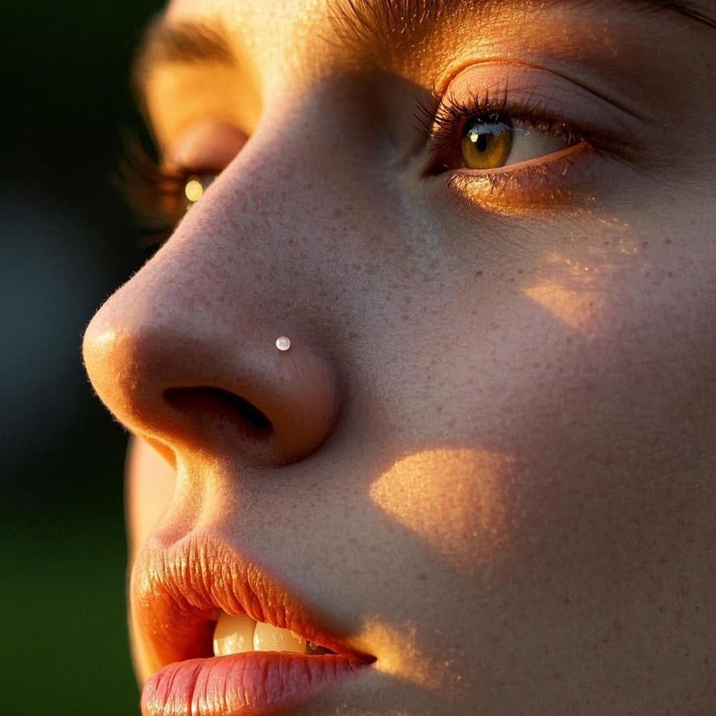 intera Clear Piercing Retainers for Surgery Sports - Clear Nose Studs, Rings, Earrings Plastic Lip Piercing Jewelry, Vertical Labret, Cartilage Retainers Medical/Sport Safe Bioflex Industrial Bar for Women Men - Image 4